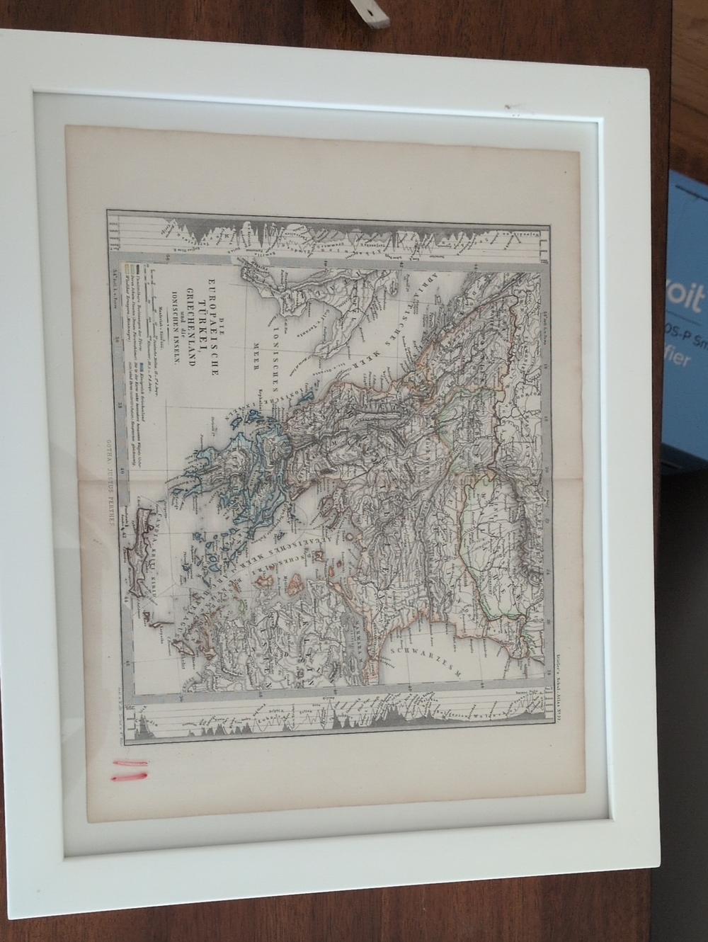 Vintage Framed Map